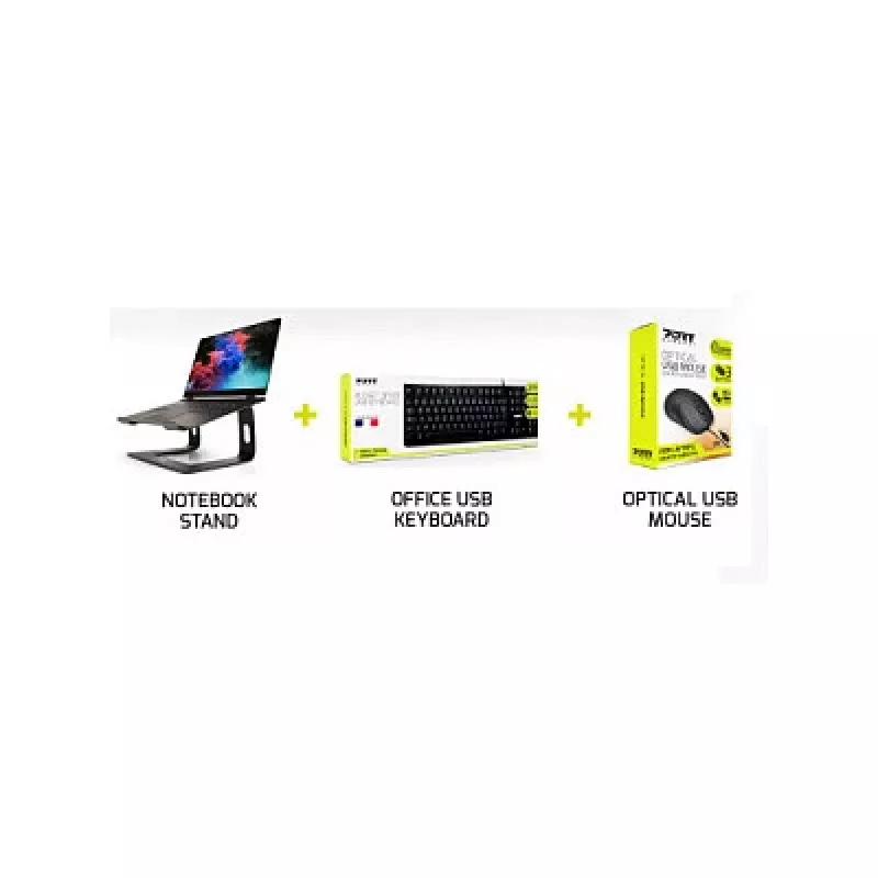 Set tastiera e mouse Port Designs 501896 — con filo USB, cavo 1,5 m, ufficio, nero