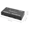 Splitter HDMI attivo 2 x HDMI 4Kx2K, 3,4 Gbit/s