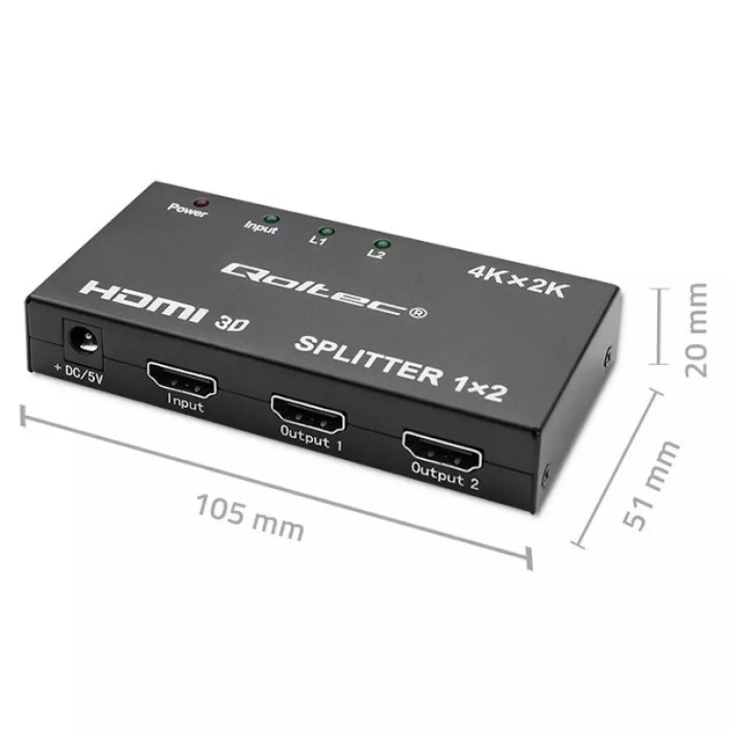 Splitter HDMI attivo 2 x HDMI 4Kx2K, 3,4 Gbit/s