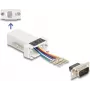 Kit di montaggio DeLOCK D-Sub 9 maschio su RJ12 femmina bianco
