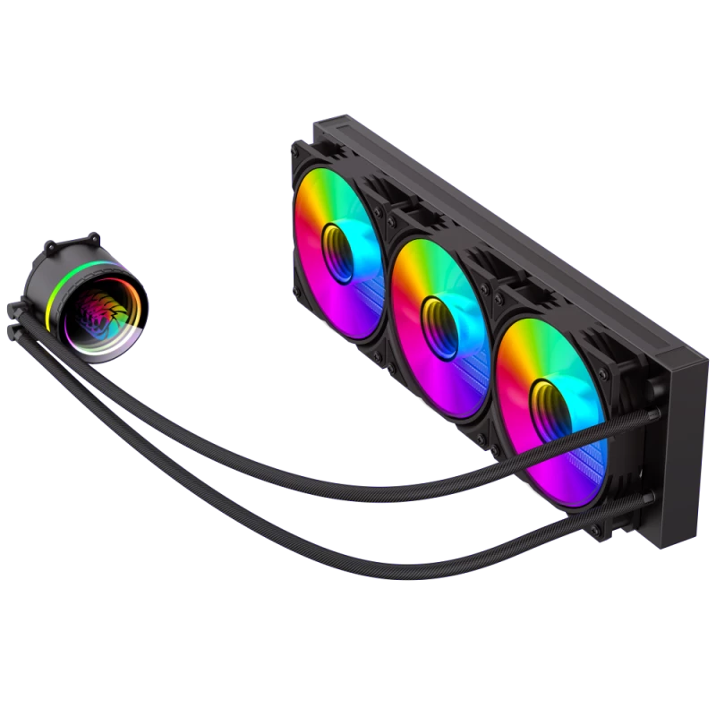 Gamemax | Dissipatore a liquido per CPU | ICEBURG 360 INFINITY | nero