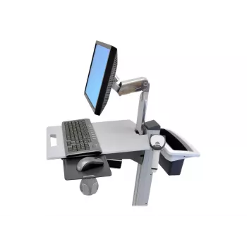 Ergotron Neo-Flex Kit cestino e maniglia - kit di montaggio (maniglia, cestino) - a due stadi, Grigio - per montaggio su carrello - per P/N: 24-205-214, 24-206-214 (97-545)