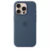 Custodia in silicone compatibile MagSafe per iPhone 16 Pro - Denim