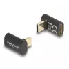 Adattatore DeLOCK USB 40 Gbps USB Type-C PD 3.0 100 W maschio su femmina angolato 8K 60 Hz
