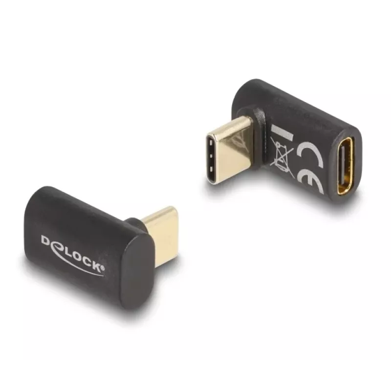 Adattatore DeLOCK USB 40 Gbps USB Type-C PD 3.0 100 W maschio su femmina angolato 8K 60 Hz
