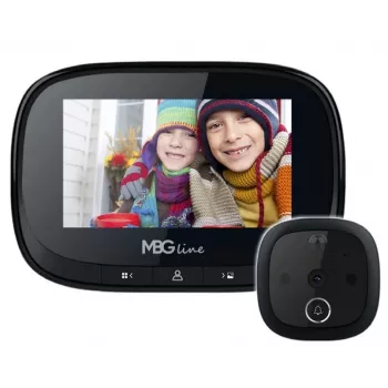 Telecamera spioncino mbg line SF55 Black Edition 32802 — risoluzione HD, visione notturna