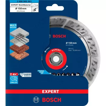 Bosch Expert MultiMaterial disco da taglio diamantato, 150 mm, 2608900661