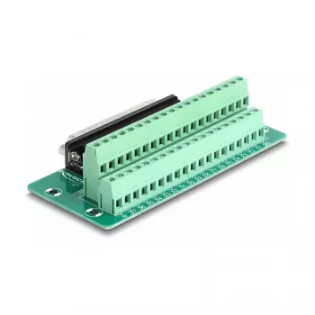 DeLOCK D-Sub 37 poli maschio su morsettiera per guida DIN 51 mm 30 mm 116 mm