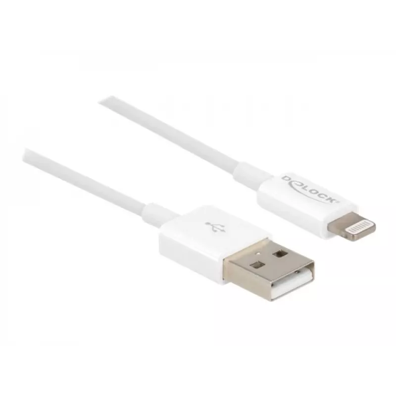Cavo USB dati e ricarica DeLOCK 83000 per iPhone iPad iPod bianco 1 m
