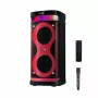 Altoparlante portatile MANTA SPK0601B100, 100 W, Bluetooth, karaoke, microfono wireless, batteria ricaricabile, equalizzatore, illuminazione disco