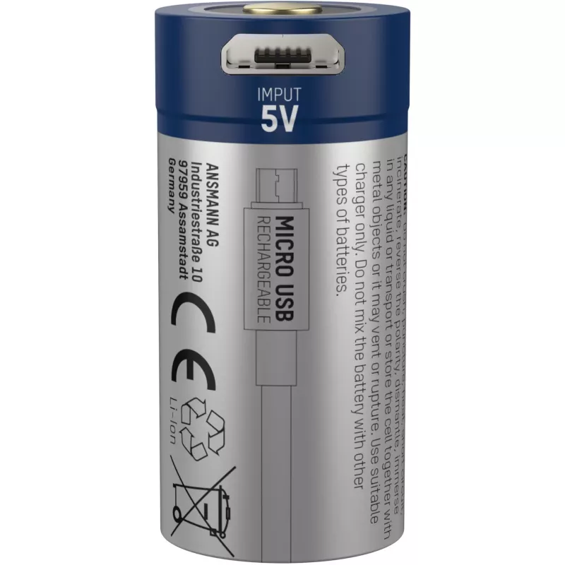 Ansmann 16340 batteria Li-Ion 850 mAh 3,6 V ingresso Micro-USB 1300-0015