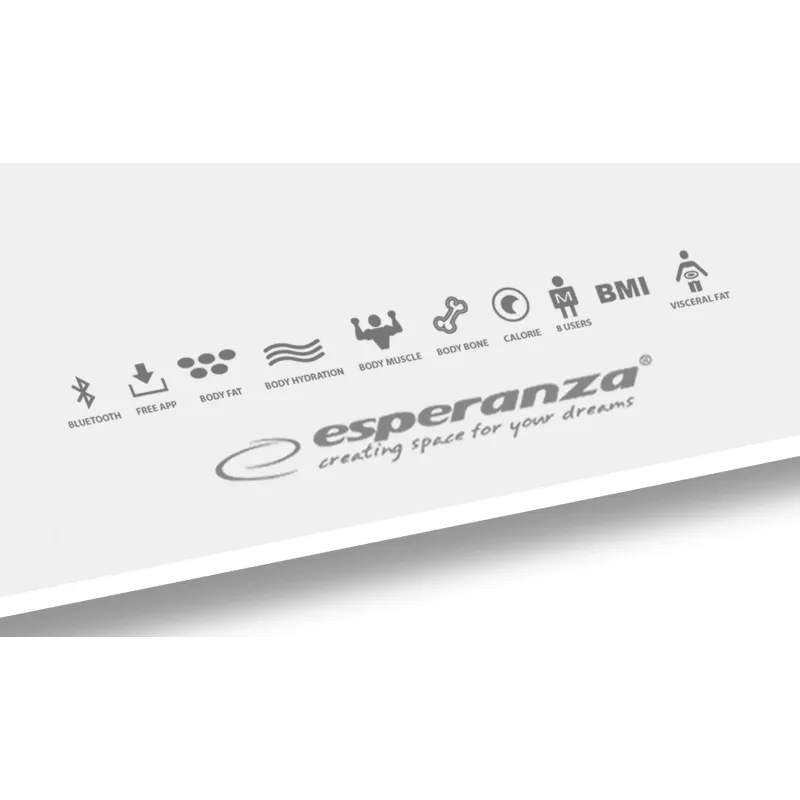 Esperanza EBS016W bilancia pesapersone quadrata bianca bilancia pesapersone elettronica