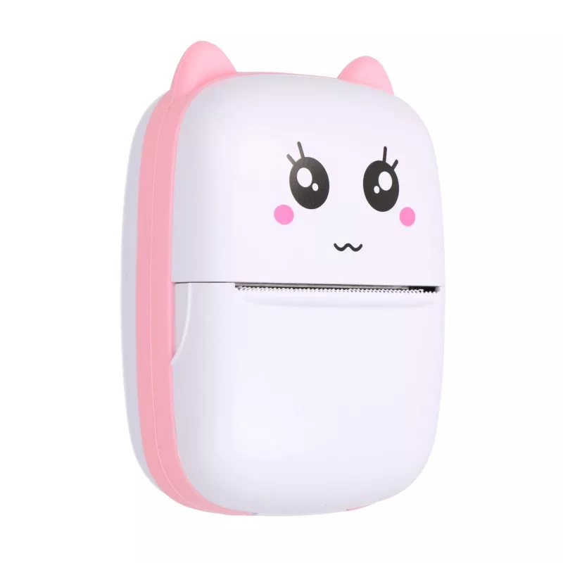 Stampante termica per ricevute Extralink EPP-001 con 5 rotoli di carta termica adesiva, rosa