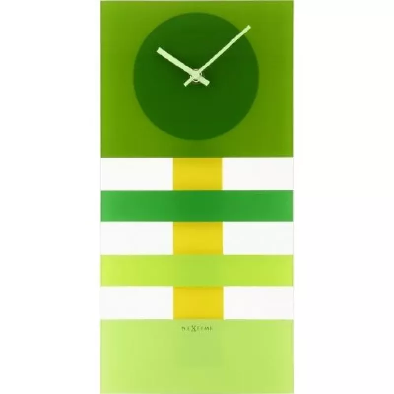 NeXtime orologio da parete 2855gn Bold Stripes, 19 x 38 cm, da parete, verde