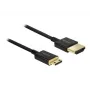 DeLOCK schlank Premium - cavo video/audio/rete - HDMI - 36 AWG - HDMI, 19 poli (M) - a - Mini-HDMI, 19 poli (M) - 2,0 m - triplo isolamento - nero (84778)