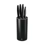 Set di coltelli da cucina Smile Sns-3 Tacoma 5 pezzi, acciaio inox, rivestimento antiaderente, rotondo, nero