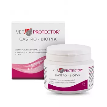 Integratore alimentare JM Sante Multibiotic Vet Protector Gastro per cani e gatti, 60 g – supporto probiotico per animali adulti