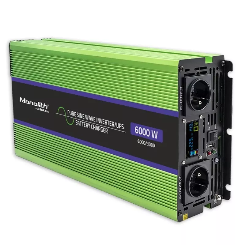 Inverter per auto Qoltec Monolith 6000 W Verde 12 V