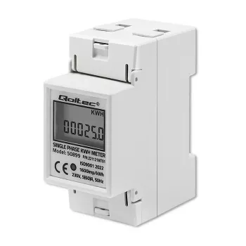 Contatore di consumo energetico monofase QOLTEC 50899 230 V 50 Hz, 5(60)A, classe 1.0, LCD
