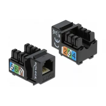 Modulo keystone DeLOCK 86468 piatto nero RJ-12