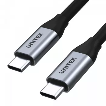 Cavo dati e di ricarica USB-C a USB-C Unitek C14082ABK 1 m, USB 3.2 Gen 2 (10 Gbit/s), 100 W PD, nero