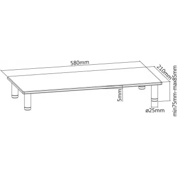 ROLINE - Supporto - per display LCD - Metallo, Vetro