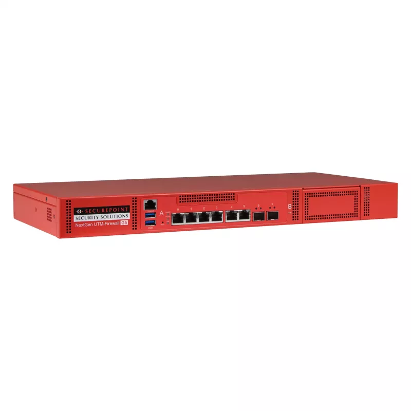 Securepoint RC300S G5 Security UTM Appliance, 13 Gbit/s, 1,5 Gbit/s, 100 utenti, AES, cablato, RJ-45