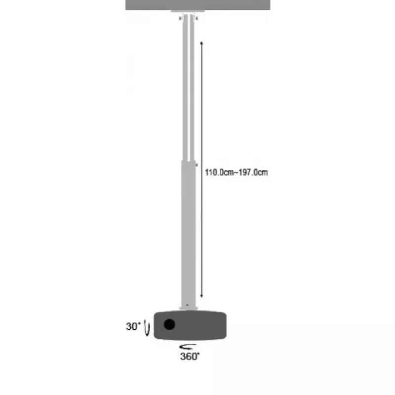 Supporto per proiettore a soffitto Techly ICA-PM-104XL argento