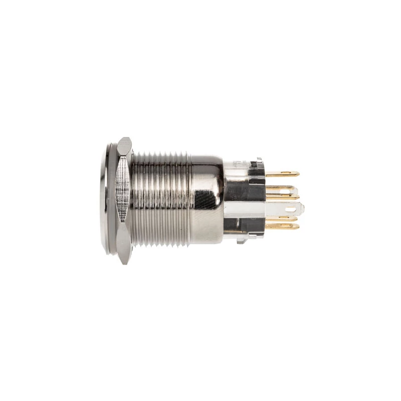 DimasTech pulsante a pressione antivandalo 19 mm Silverline Dot RGB PD210