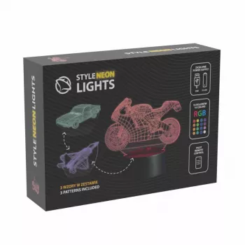 Lampada LED decorativa per veicoli MANTA SNL121RGB RGB 3D luce per auto e moto