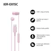 Sony IER-EX15C Cuffie con filo In-Ear Chiamate/Musica USB Type-C Rosa