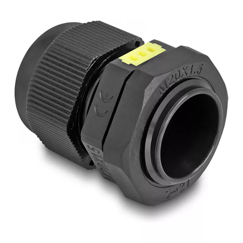 Pressacavo DeLOCK M20 con areazione IP68 impermeabile alla polvere e all'acqua nero 2 pezzi