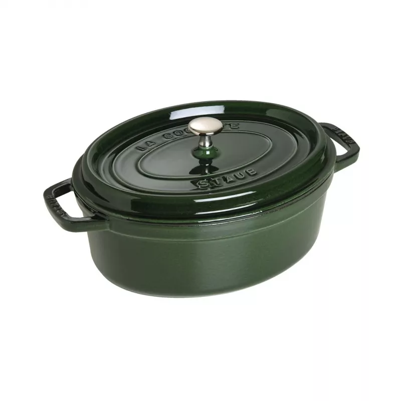 Staub La Cocotte 33 cm tegame ovale in ghisa, verde basilico