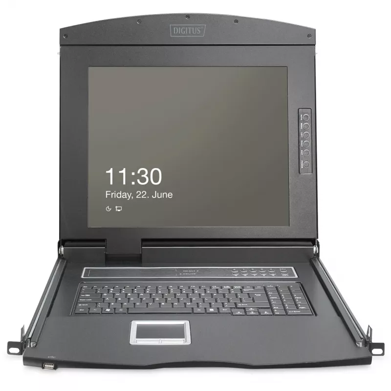 Console KVM Digitus 19 pollici HD LCD 16-Port VGA tastiera tedesca