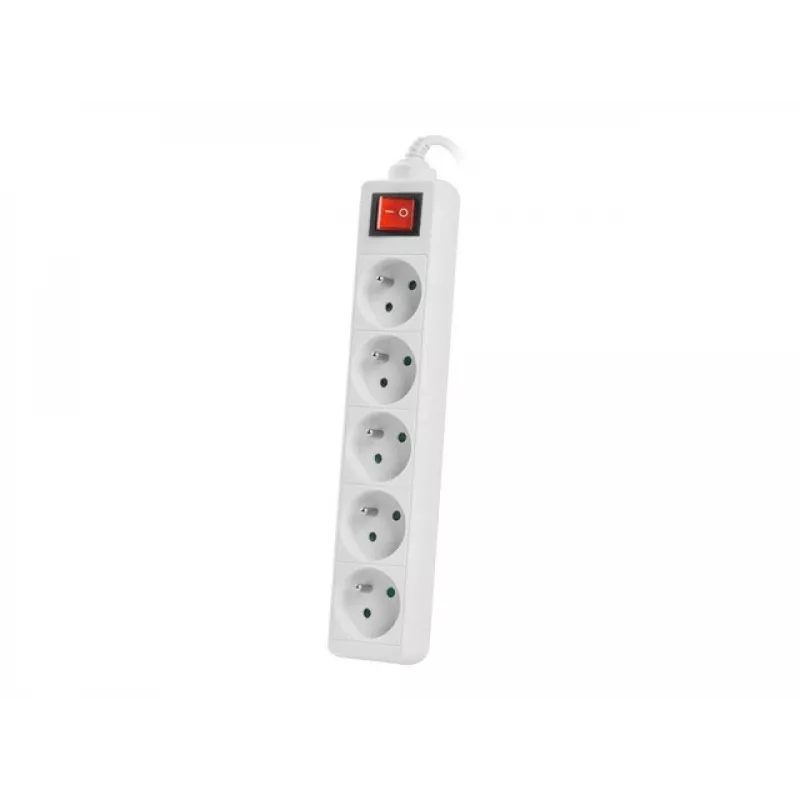 Prolunga elettrica Lanberg PS1-05E-0300-W 3m 5 prese AC interno/esterno bianca