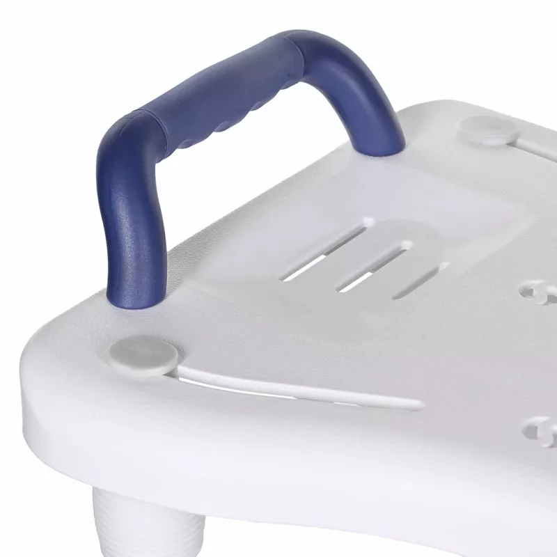 Sedile da vasca ActionMed LW300AM con maniglia – ausilio bianco per la vasca, resistente all'umidità, occhiello per appendere