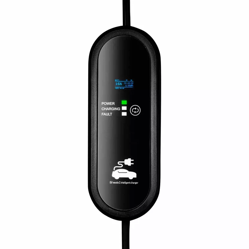 Akyga AK-EC-19 Caricatore EV Tipo 2 LCD monofase 16A 3,8kW 5m