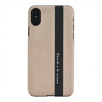 Custodia per smartphone man and wood per iPhone X/XS – pelle nera