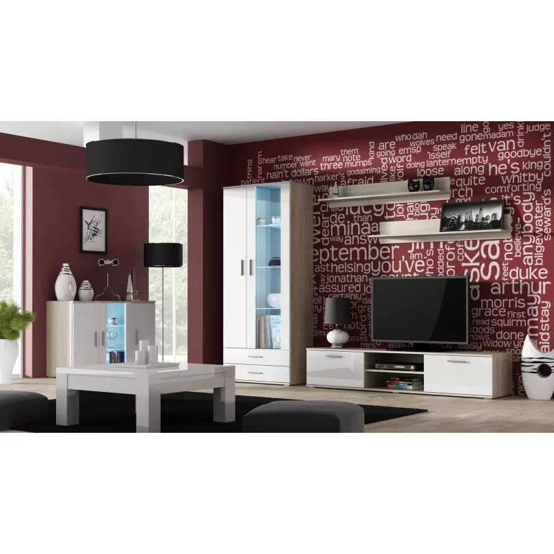 Cama set di due mensole 125cm SOHO rovere sonoma opaco