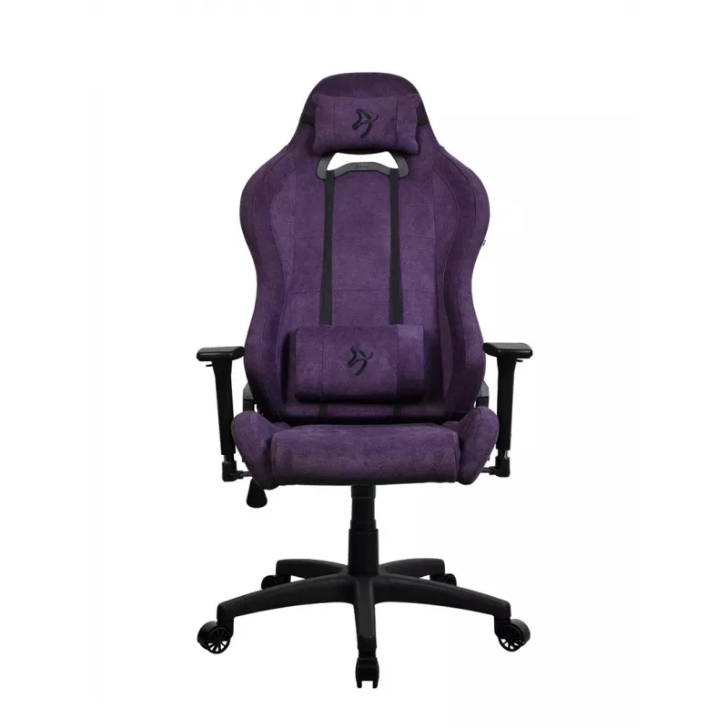 Sedia gaming Arozzi Torretta SoftFabric viola – design ergonomico, braccioli regolabili, schienale reclinabile