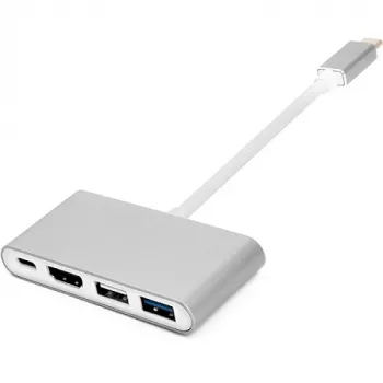 Adattatore USB C - HDMI, 4xUSB 2.0/3.0, USB C