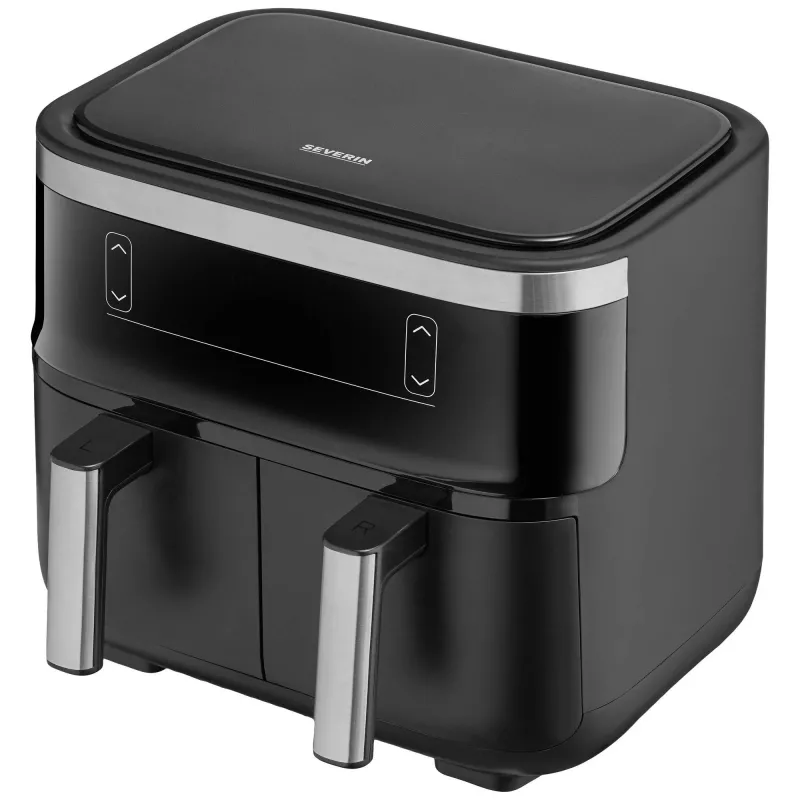 Friggitrice ad aria Severin FR 2453 Double 3,25 L 2850 W nero argento