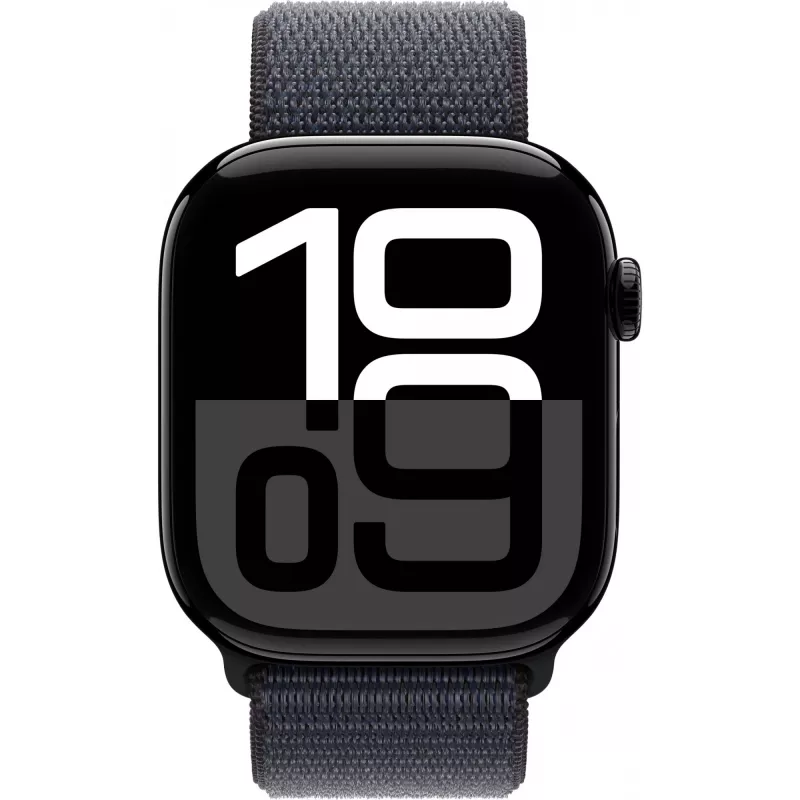 Apple Watch S10 alluminio nero diamante cinturino Sport Loop tinta GPS + Cellular 46mm MWY53QF/A 2024