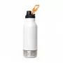 Asobu - Dog Bowl Buddy - borraccia in acciaio inox con 2 ciotole bianco
