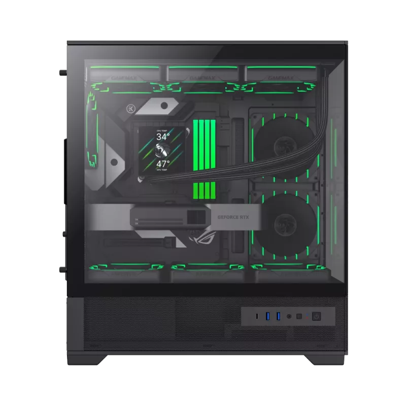 Case Gamemax | VISTA 2 AB | nero | Midi-Tower | alimentatore non incluso