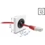 Delock 91074 Easy 45 passacavo, rotondo, bianco/nero