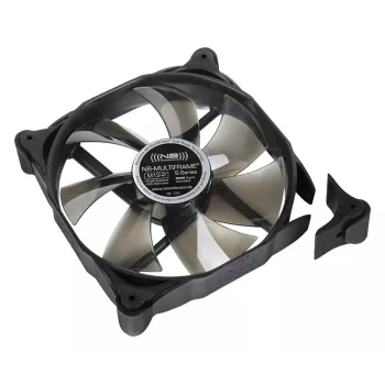 Ventola per case NoiseBlocker Multiframe M12-P 120 mm, 2000 U/min, 133 m³/h, 4,5 V, nera