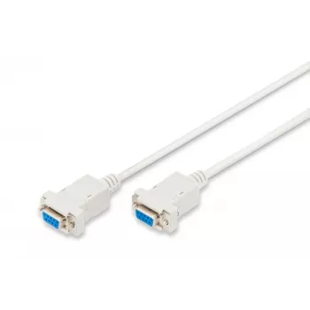 Assmann cavo di collegamento zero-modem. D-Sub9 F/F. 1,8 m. custodia a scatto. beige (AK-610100-018-E)