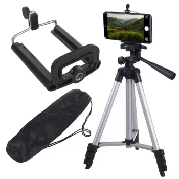 Treppiede MACLEAN MC-164 regolabile in altezza leggero per fotocamere e smartphone
