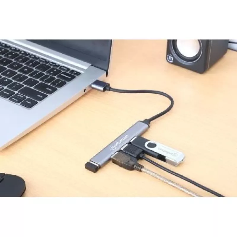 Hub Manhattan USB-A 4 porte, 4 porte USB-A (1x 5 Gbps USB 3.2 Gen1…